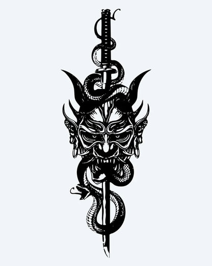 Masque Oni & Serpent Dague