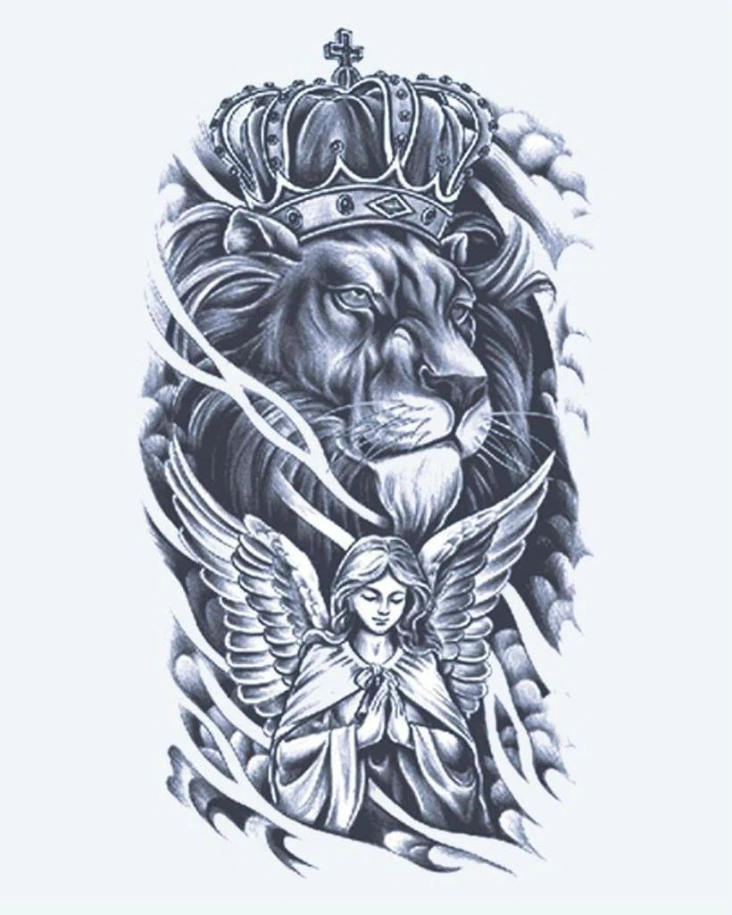 Lion Couronné & Ange