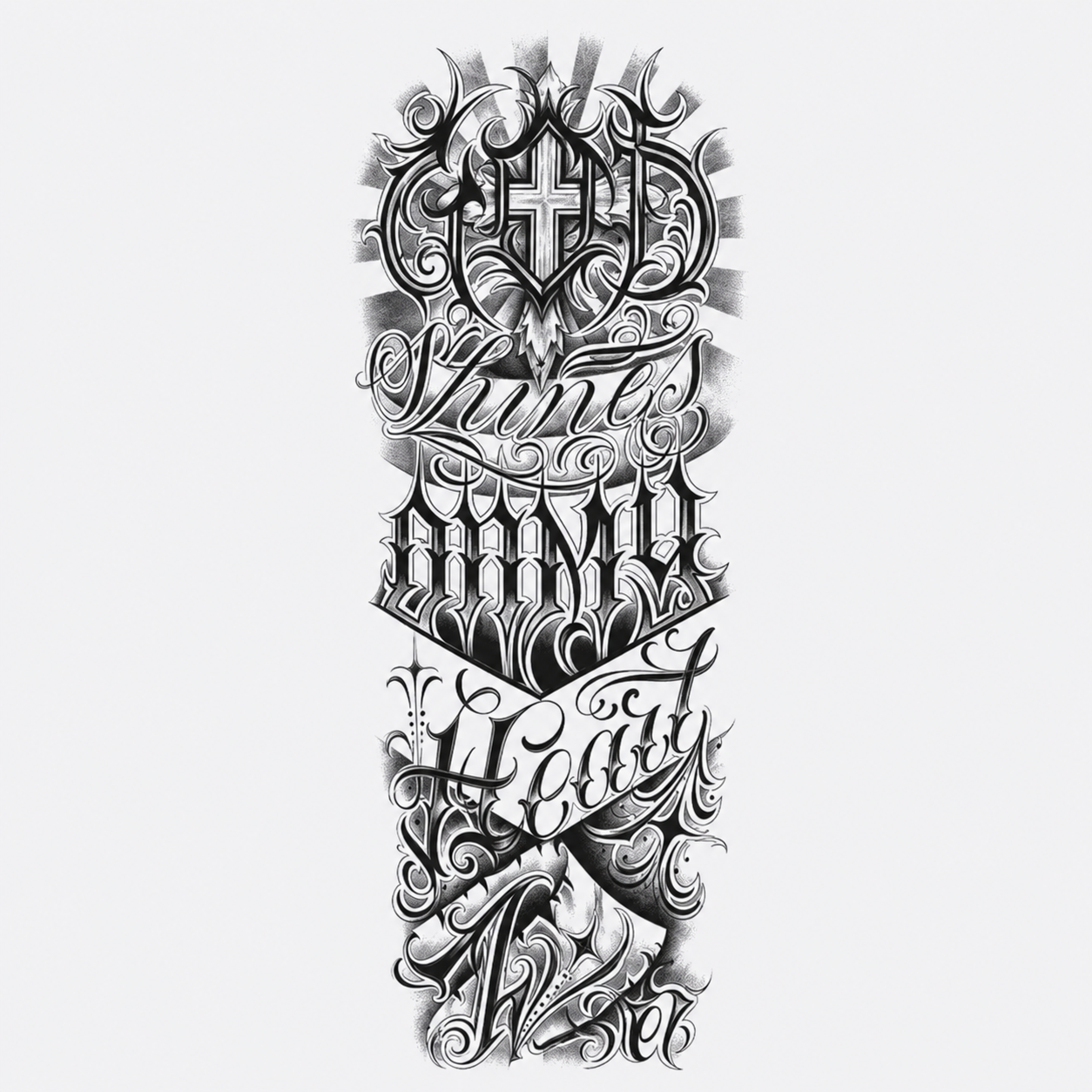 Croix Old School & Lettrage