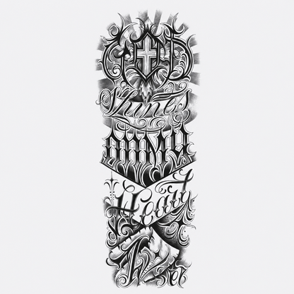 Croix Old School & Lettrage