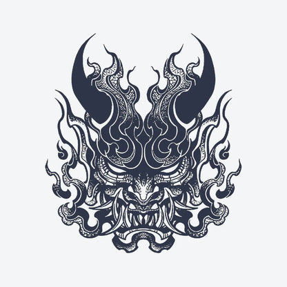 Masque Oni Enflammé