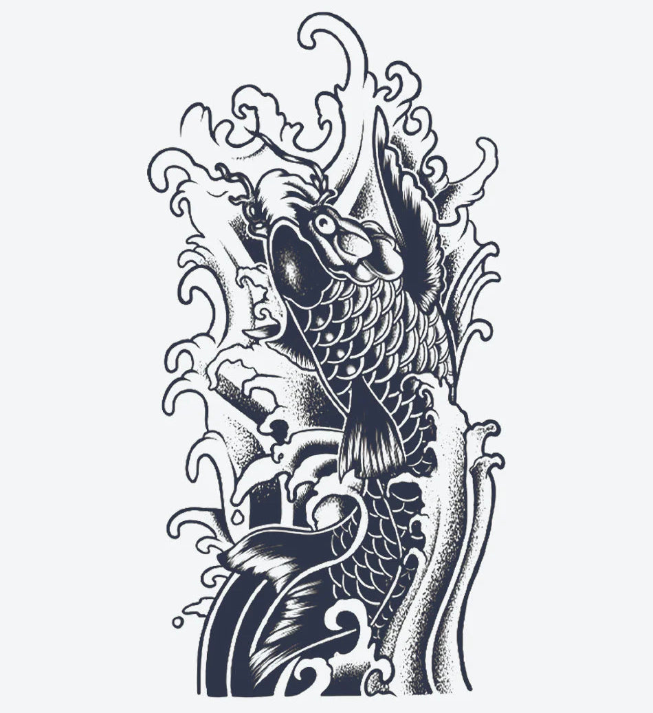 Carpe Koï dans les Vagues