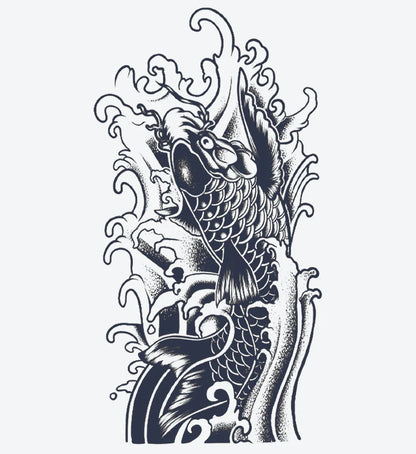 Carpe Koï dans les Vagues