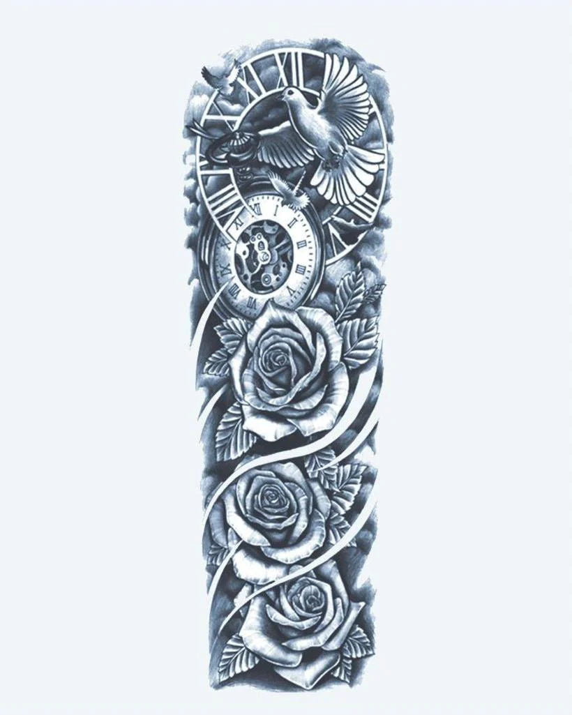 Horloge, Colombe & Roses
