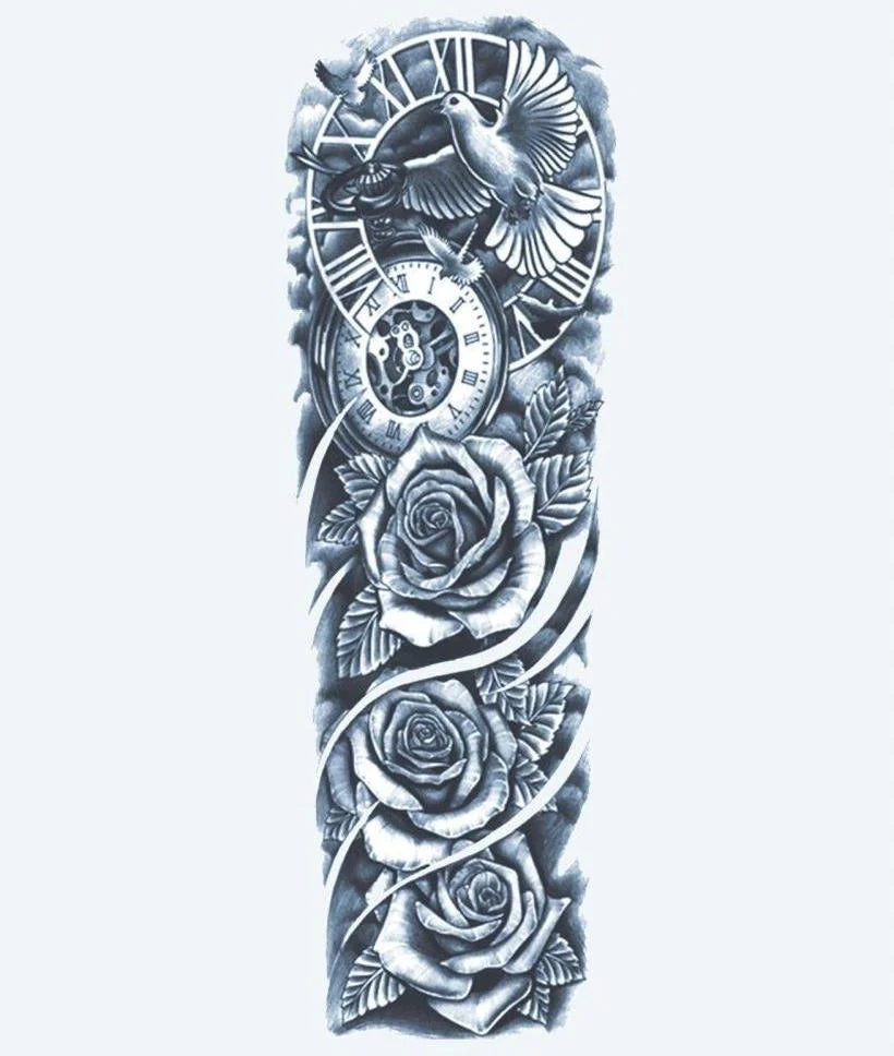 Horloge, Colombe & Roses