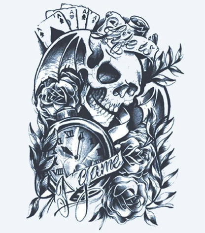 Crâne, Horloge & Cartes