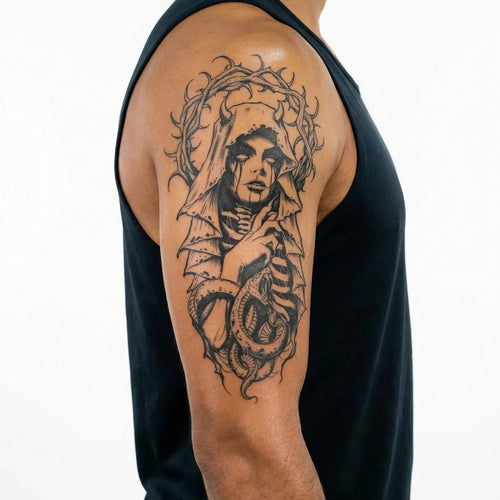 Dame Voilée & Serpent