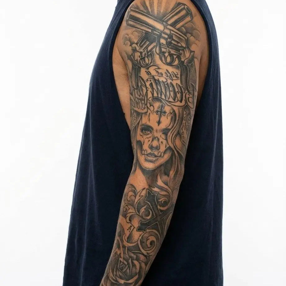Femme Chicano & Revolvers