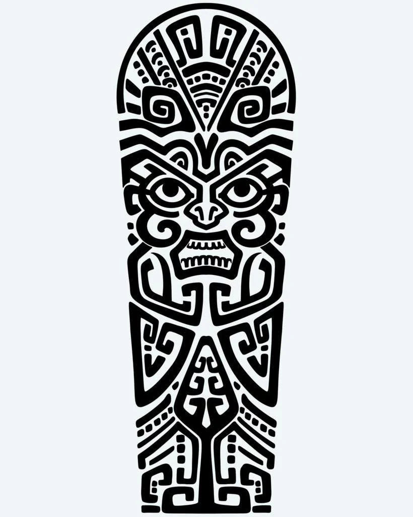 Visage Tiki Polynésien